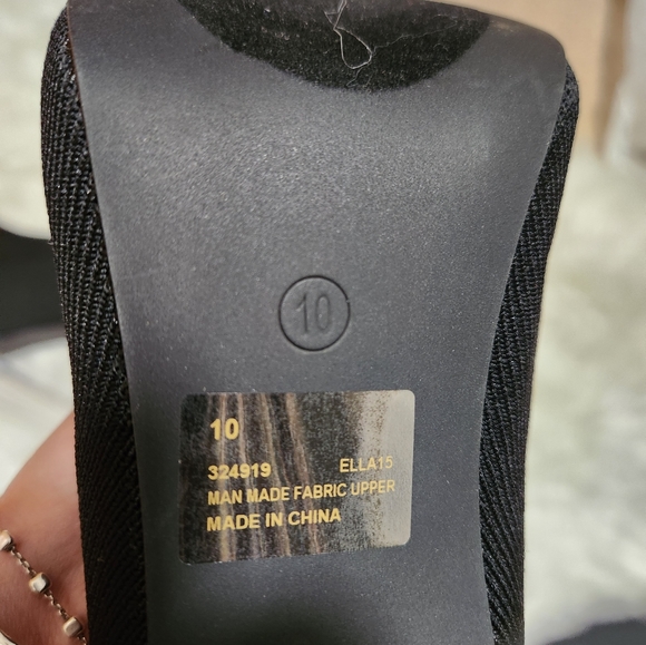 Fashion Nova/ Black Sock Boots w/Acrylic Heels - Picture 7 of 7